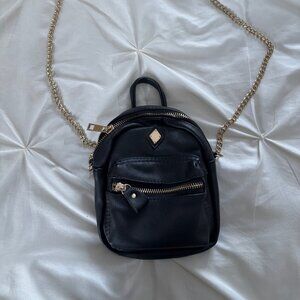 Claires Black Mini Backpack